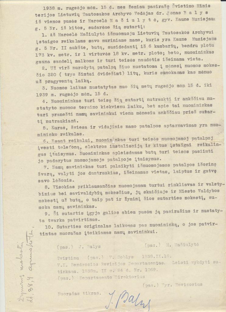 Maironio namų erdvės Antrojo pasaulinio karo išvakarėse