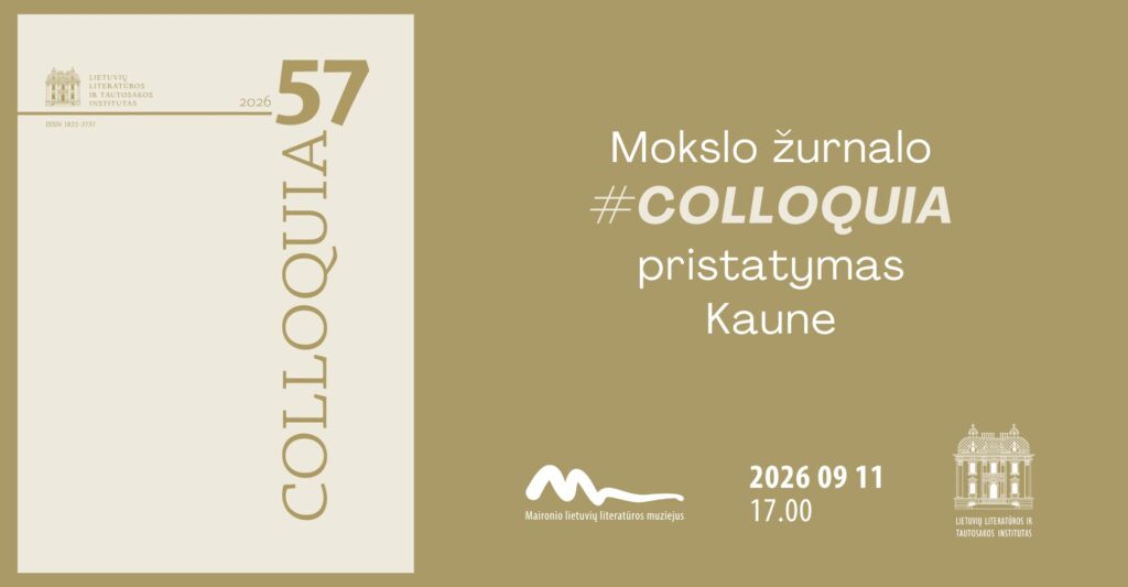 Mokslo žurnalo # Colloquia pristatymas Kaune 
